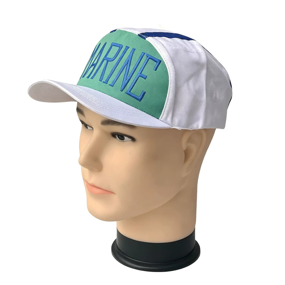 One Piece Akainu Marin Navy Baseball Cap Anime Cosplay Accessories in stock