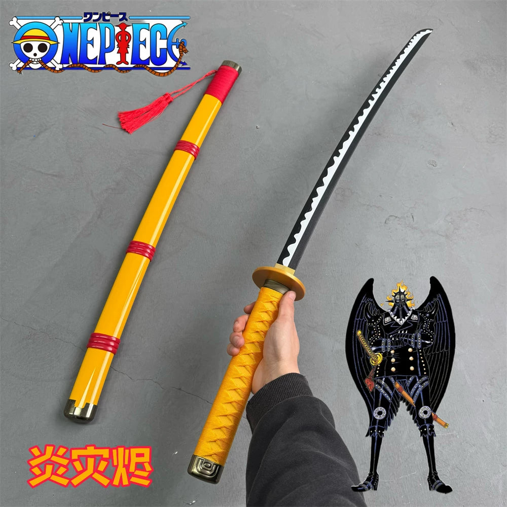 Flame Disaster King's famous sword: wooden One Piece anime merchandise weapon, One Piece cosplay weapon, samurai wooden sword