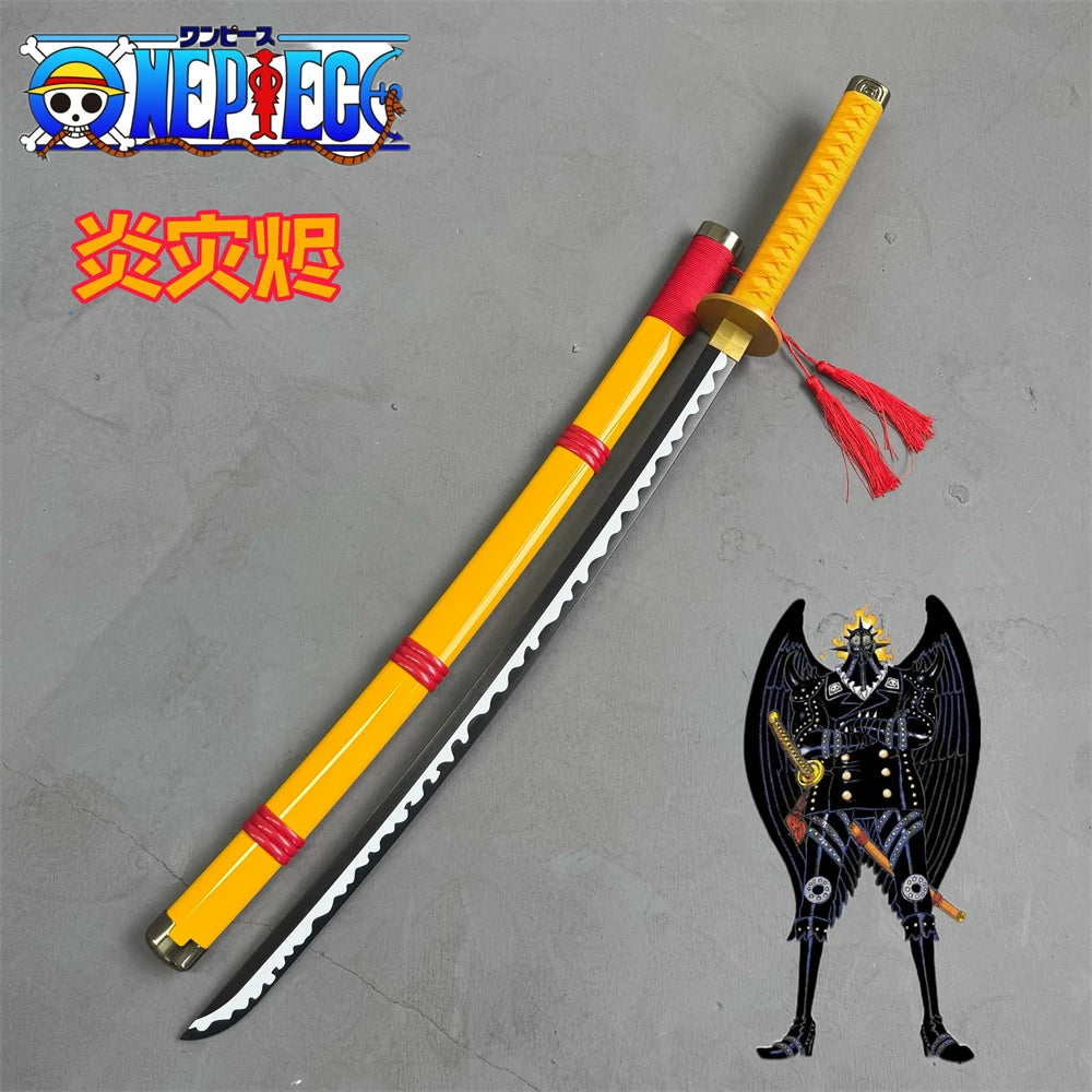 Flame Disaster King's famous sword: wooden One Piece anime merchandise weapon, One Piece cosplay weapon, samurai wooden sword